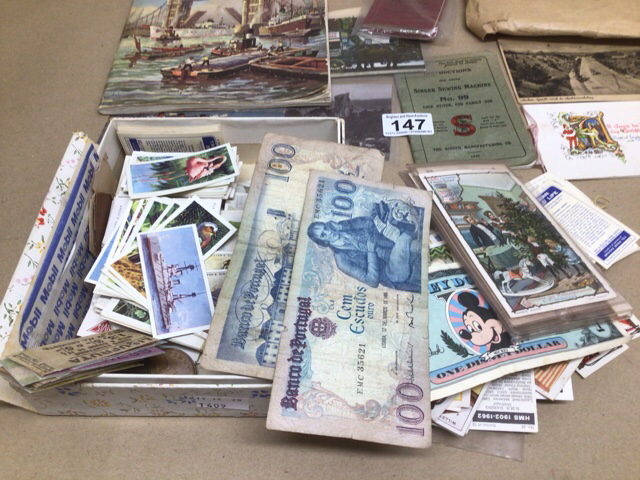 MIXED COLLECTABLE ITEMS, COINS, CIGARETTE CARDS, STAMPS AND POSTCARDS - Image 4 of 5