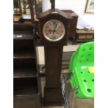 AN OAK CASED GRANDMOTHER CLOCK A/F