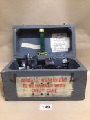 A WWII MILITARY AIR DEFENCE RAF BOXED ASTRO COMPASS MARK 2