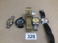 FIVE WATCHES INCLUDES ACCURIST AND ZEON