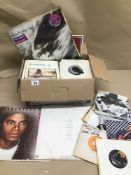 A COLLECTION OF VINYL LPS/SINGLES, ELTON JOHN, BEATLES, AND MICHAEL JACKSON AND MORE