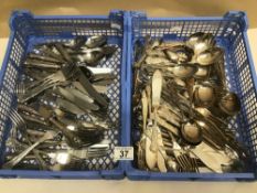 A LARGE QUANTITY OF FLATWARE /CUTLERY MAINLY PHILIP MARKS OF SHEFFIELD