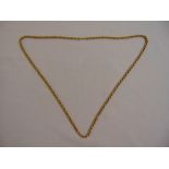 18ct yellow gold rope twist necklace, approx total weight 21.6 grams