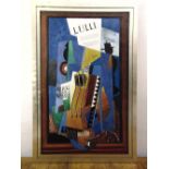 A framed oil on canvas abstract entitled Eau de Vie, 121.5 x 76cm