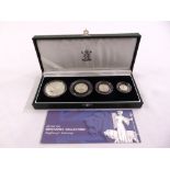 United Kingdom 2001 Britannia silver proof collection in fitted case, to include COA
