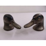 A pair of Ducky, Kirby Beard & Co. Paris bottle openers in the form of coloured metal ducks heads,