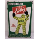 A rectangular polychromatic enamel sign for Liebig Bouillon, 58.5 x 38.5cm