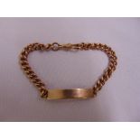 9ct yellow gold identity bracelet, approx total weight 28.3 grams