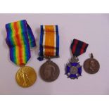 WWI medals to include a War Medal and a Victory Medal attributed to 169935 GNR. O. Mallitte R .A.
