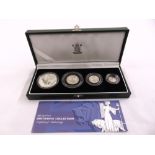 United Kingdom 2001 Britannia silver proof collection in fitted case, to include COA