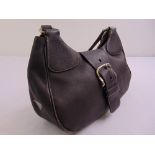 Prada brown leather ladies handbag with shoulder strap