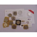 A quantity of coins to include coins from the Royal Mint with documentation
