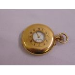 J.W. Benson London 18ct yellow gold half hunter pocket watch, approx total weight 106.2g