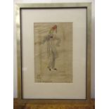 Cecil Beaton a framed and glazed watercolour entitled HM The King, signed lower right, 31.5 x 20.