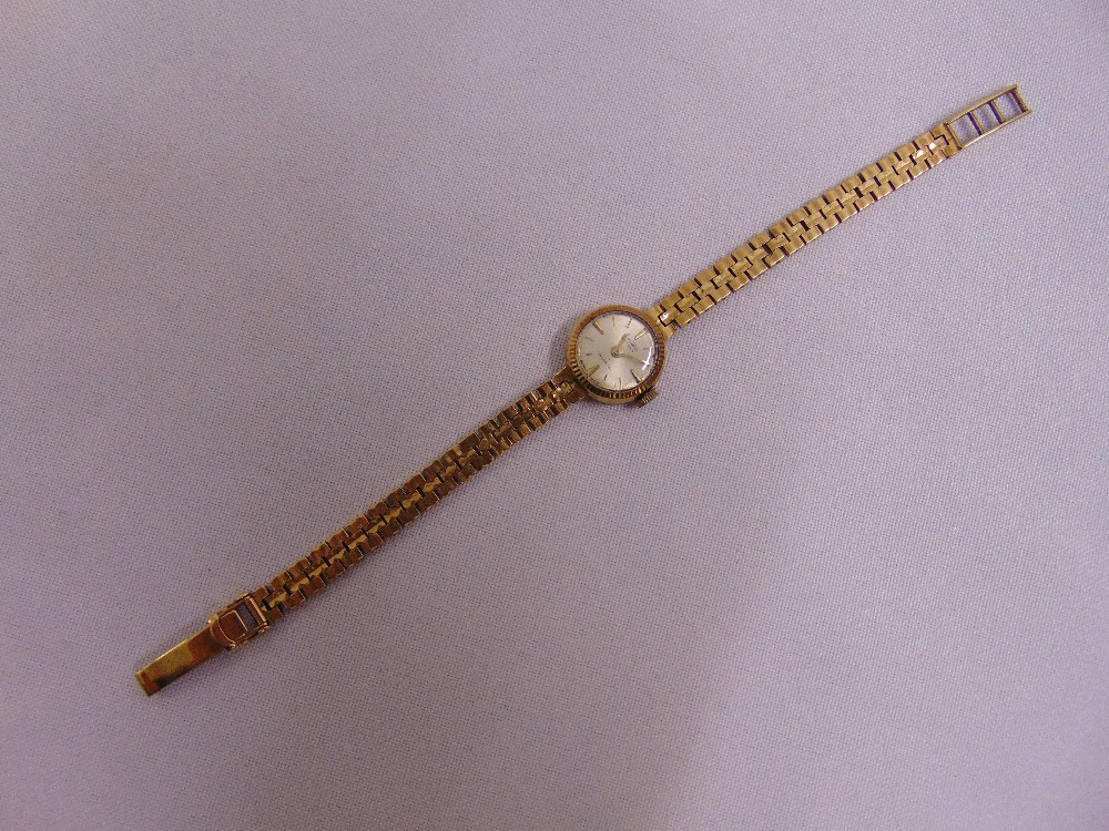 Bentima Star 9ct yellow gold ladies wristwatch on a 9ct yellow gold bracelet, approx total weight