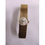 9ct yellow gold Certina ladies wristwatch on a 9ct gold integral bracelet, approx total weight 34.