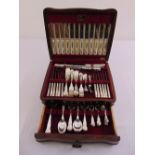 A canteen of Kings pattern silver plated flatware for 12 place settings