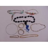 A quantity of silver and costume jewellery to include a Lola Rose necklace (8)