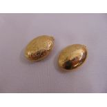 Two 9ct yellow gold lockets, approx total gold weight 12.0g