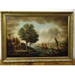 Duran Faine framed oil on canvas of a Dutch landscape, signed bottom left, 61 x 91cm