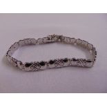 9ct white gold bracelet, approx total weight 9.6g