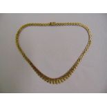 9ct yellow gold fancy link necklace, approx total weight 21.3g