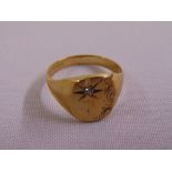 9ct gold signet ring, approx total weight 5.7g