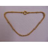 14ct yellow gold fancy link necklace, approx total weight 28.1g