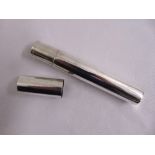 Dunhill silver tubular scarf holder with pull off cover
