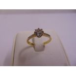 18ct gold and diamond solitaire ring, approx total weight 2.4g