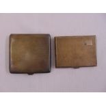 Two engine turned silver cigarette cases