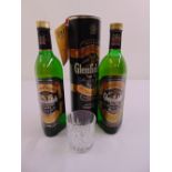 Two Glenfiddich pure malt Scotch whisky 75cl bottles, one in original packaging
