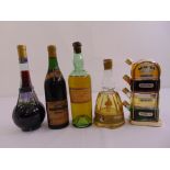 A quantity of alcohol to include L. Garnier Chartreuse 75 proof, Garnier four liqueur bottle, Bols