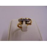 18ct gold and diamond dress ring, approx total weight 3.5g