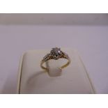 9ct gold and diamond solitaire ring, approx total weight 1.5g