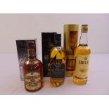 Three bottles of Scotch whisky to include Chivas Regal, J & W Hardie The Antiquary 12 year old and