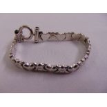 9ct white gold bracelet, approx total weight 15.0g