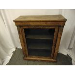 A French Louis XVI style rectangular book case, with hinged glazed door and gilded metal mounts