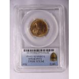 1872 Queen Victoria gold Sovereign graded MS62 and slabbed