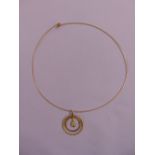 9ct yellow gold necklace and pendant, approx total weight 6.5g
