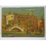 D. Galimberti oil on board of a Venetian scene, signed bottom left, 17 x 24.5cm