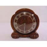 A Metamac Electric mahogany cased mantle clock with Arabic numerals