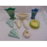 A quantity of Art Deco porcelain to include Beswick, Shorter, Dartmouth Pottery, Radford, Vulcan