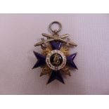 1866 Merenti, Order of Military Merit Cross with Swords, enamelled and stamped 900