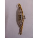 An Art Deco ladies diamond and gold wristwatch, approx total weight 17.8g tested platinum and 15ct