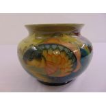 Moorcroft carp design jardiniŠre, signed to the base, 20.5 cm (h) 27 cm diameter