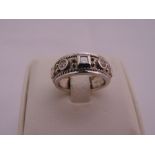 14ct white gold diamond half eternity ring, approx total weight 6.1g