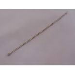 14ct white gold diamond line bracelet, approx total weight 8.5g