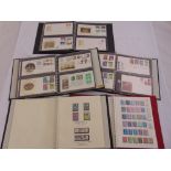 A quantity of stamps in albums to include GB stamps 1970-1986 and first day covers 1980-1986