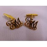 A pair of 9ct gold cufflinks, approx total weight 9.5g